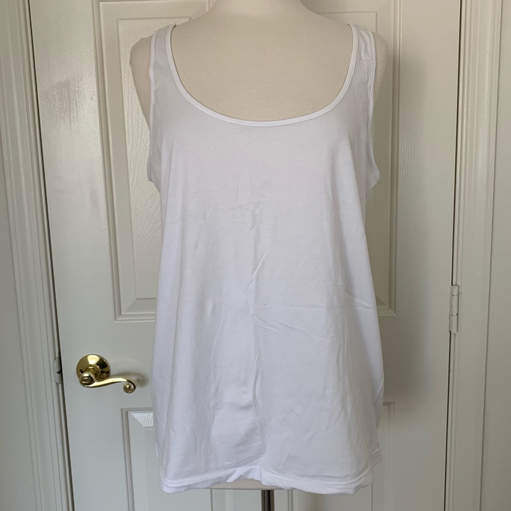 Old Navy White Fitted Tank Top